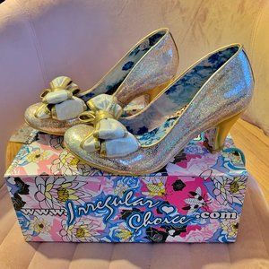 Irregular Choice Gold Lady Ban Joe Shoes Size 41/9.5